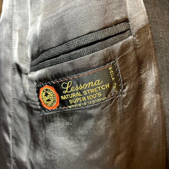 Pronto Uomo Sport Coat Blazer Natural Stretch Men's 48 XL Brown Wool Suit Jacket - Picture 7 of 12